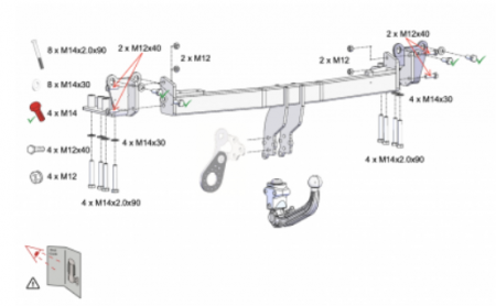Оригинальный фаркоп WESTFALIA 323190600001 для RANGE ROVER EVOQUE 12/18- A40V от магазина ФаркопРос